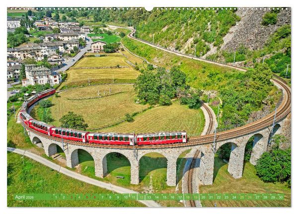Produktbild: Im Zug durch Schweizer Berge (Wandkalender 2026 DIN A2 quer), CALVENDO Monatskalender