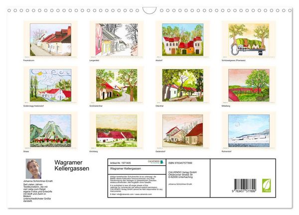 Produktbild: Wagramer Kellergassen (Wandkalender 2026 DIN A3 quer), CALVENDO Monatskalender