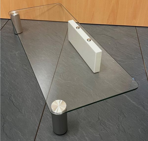 Produktbild: Alu Glas Monitorerh&ouml;hung Glas &ndash; TV St&auml;nder Parco