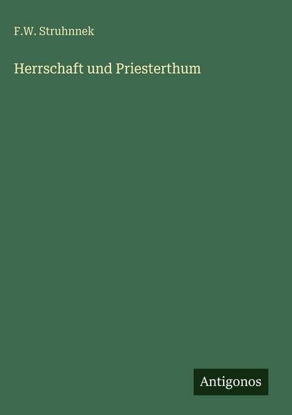 Produktbild: Herrschaft und Priesterthum