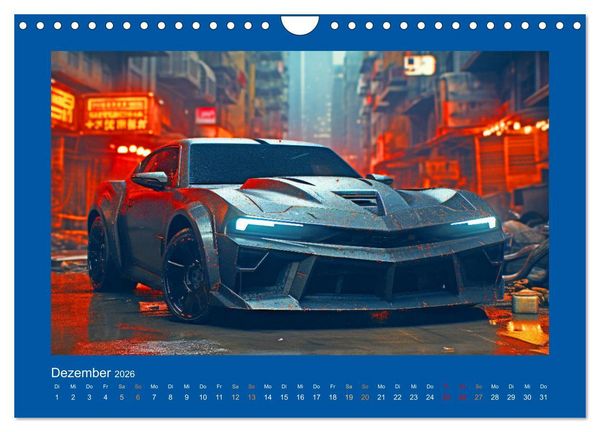 Produktbild: Zukunftsvisionen auf R&auml;dern - Dystopische Fahrzeuge (Wandkalender 2026 DIN A4 quer), CALVENDO Monatskalender