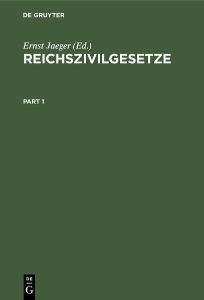 Produktbild: Reichszivilgesetze