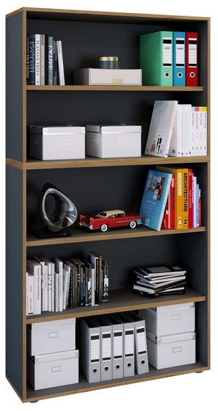 Produktbild: Holz B&uuml;ro Regal B&uuml;cher Ordner Salia 5fach B. 100cm