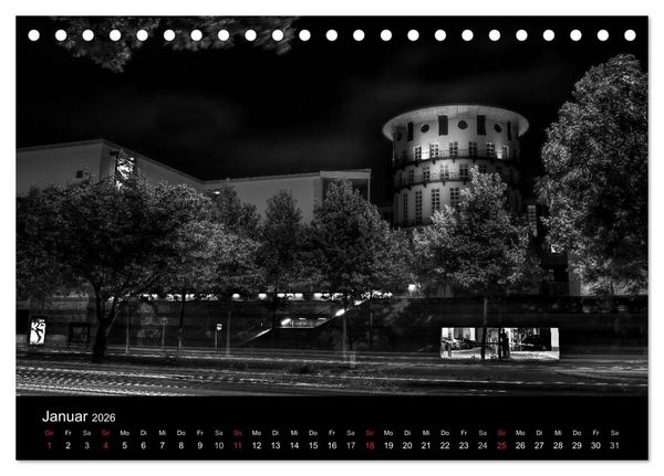 Produktbild: Stuttgart bei Nacht (Tischkalender 2026 DIN A5 quer), CALVENDO Monatskalender