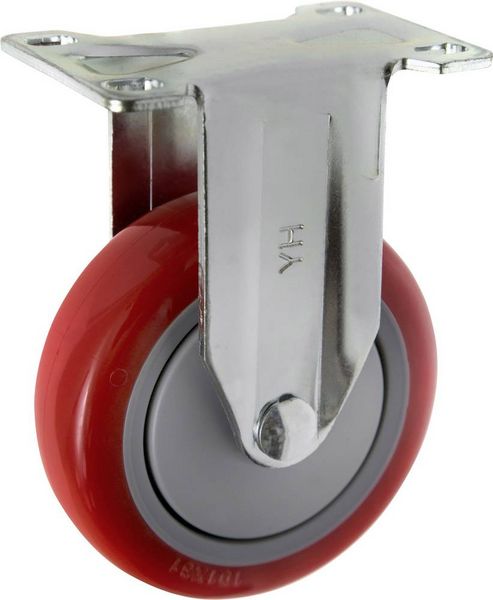 Produktbild: TOOLCRAFT TO-5137959 Bockrolle mit Anschraubplatte 100 mm polyurethan Tragf&auml;higkeit (max.): 125 kg
