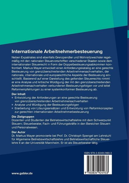 Produktbild: Internationale Arbeitnehmerbesteuerung