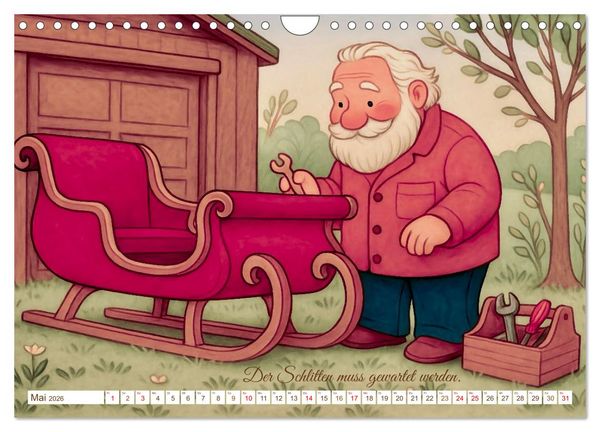 Produktbild: Was macht der Weihnachtsmann? (Wandkalender 2026 DIN A4 quer), CALVENDO Monatskalender
