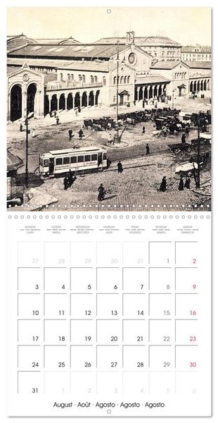 Produktbild: Promenade &agrave; travers Munich : Cartes postales historiques de la ville (Calendrier mural carr&eacute; 2026 30x30 cm) Calendrier double avec une page pour vos prises de notes
