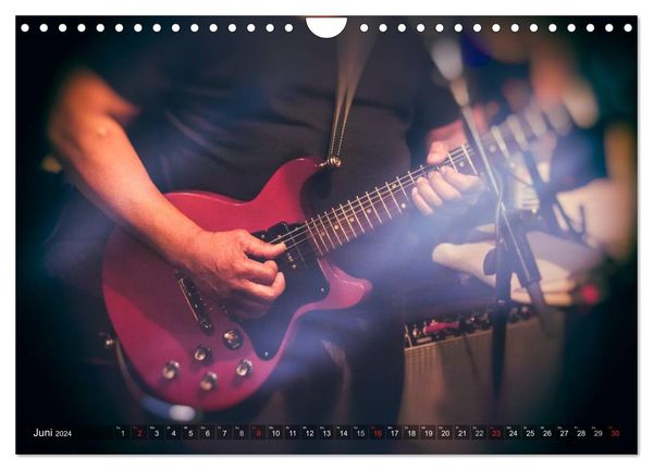 'Gitarren - Live (Wandkalender 2024 DIN A4 quer), CALVENDO 