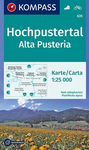 Produktbild: KOMPASS Wanderkarte 635 Hochpustertal, Alta Pusteria 1:25.000
