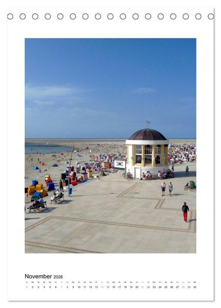 Produktbild: Borkum - Inseltr&auml;ume an der Nordsee (Tischkalender 2026 DIN A5 hoch), CALVENDO Monatskalender