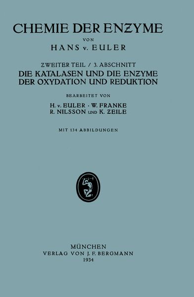 Produktbild: Die Katalasen und die Enzyme der Oxydation und Reduktion