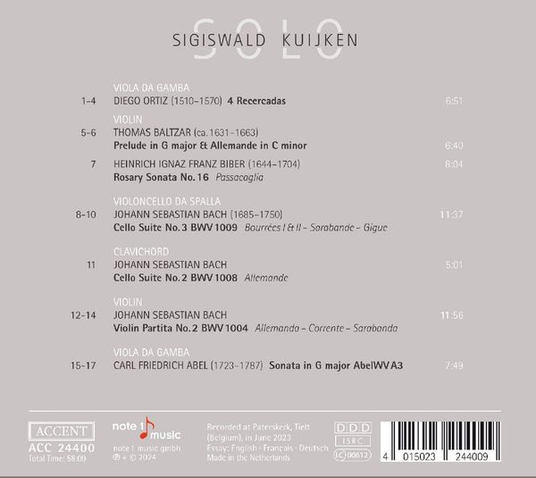 Produktbild: Solo - Works by Abel,Ortiz,Baltzar et al.
