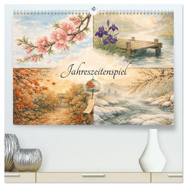 Produktbild: Jahreszeitenspiel (hochwertiger Premium Wandkalender 2027 DIN A2 quer), Kunstdruck in Hochglanz