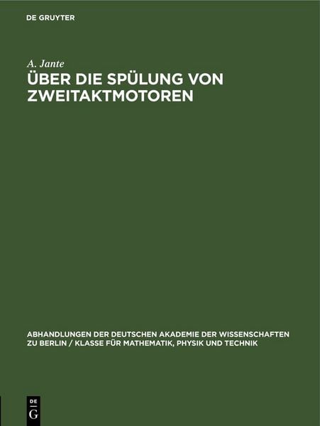 Produktbild: &Uuml;ber die Sp&uuml;lung von Zweitaktmotoren