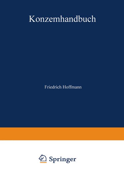 Konzernhandbuch, Taschenbuch von , Betriebswirtschaftlicher Verlag Gabler, 9783322847409