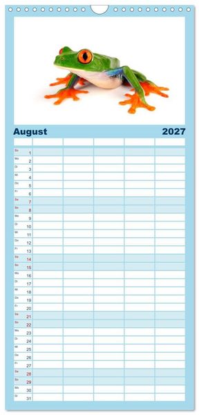 Produktbild: Familienplaner 2027 - Farbenpracht der Fr&ouml;sche mit 5 Spalten (Wandkalender, 21 x 45 cm) CALVENDO