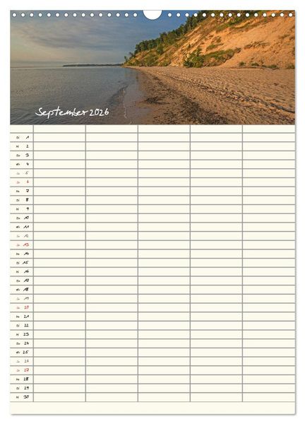 Produktbild: R&uuml;gen - Urlaubsparadies an der Ostsee - Familienplaner (Wandkalender 2026 DIN A3 hoch), CALVENDO Monatskalender
