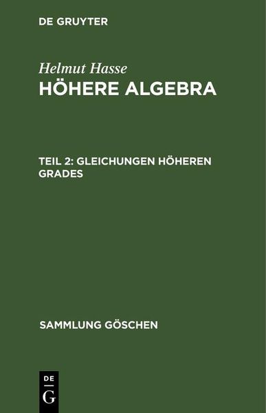 Produktbild: Gleichungen h&ouml;heren Grades