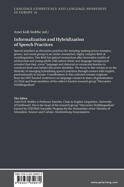 Produktbild: Informalization and Hybridization of Speech Practices