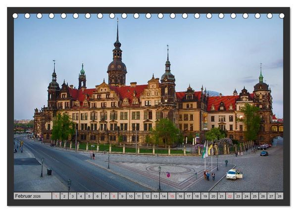 Produktbild: Burgen und Schl&ouml;sser um Dresden (Tischkalender 2026 DIN A5 quer), CALVENDO Monatskalender
