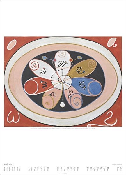 Hilma af Klint Kalender 2024. Kunstkalender im Großformat 49 x 68 cm mit  Kunstdrucken der Pionierin der Abstraktion' - 'Panoramakalender 