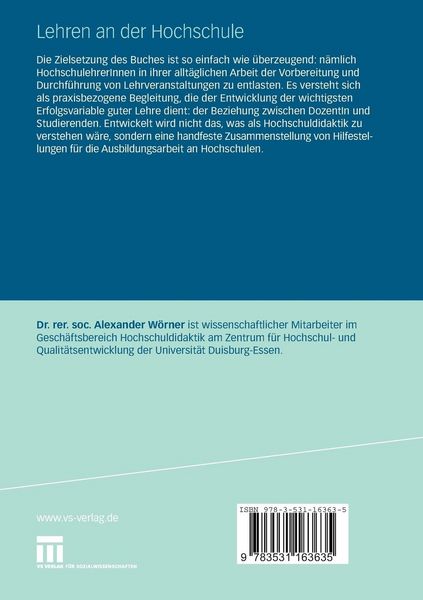 Produktbild: Lehren an der Hochschule