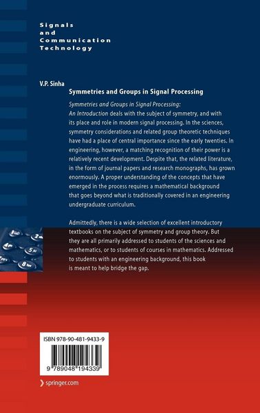 Produktbild: Symmetries and Groups in Signal Processing
