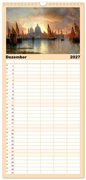 Produktbild: Familienplaner 2027 - Venedig - Gem&auml;lde aus drei Jahrhunderten. Kunstkalender mit 5 Spalten (Wandkalender, 21 x 45 cm) CALVENDO