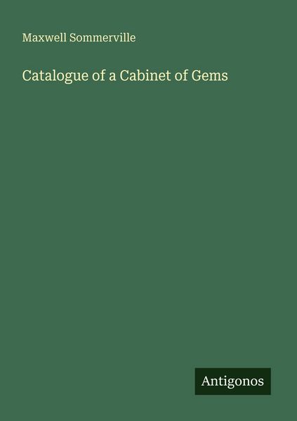 Produktbild: Catalogue of a Cabinet of Gems