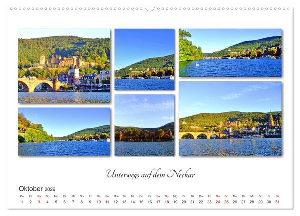 Produktbild: Heidelberg Fotocollagen (Wandkalender 2026 DIN A2 quer), CALVENDO Monatskalender