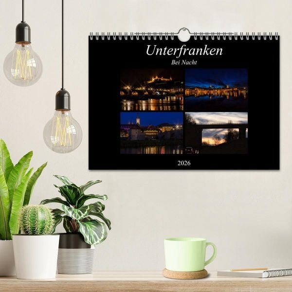 Produktbild: Unterfranken bei Nacht (Wandkalender 2026 DIN A4 quer), CALVENDO Monatskalender