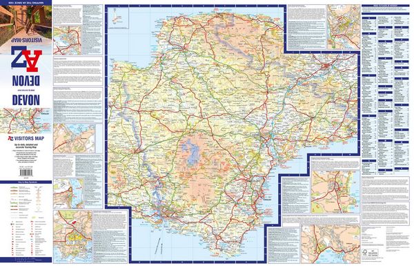 Produktbild: Devon A-Z Visitors Map