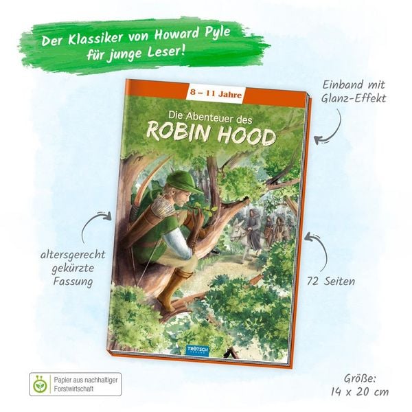 Produktbild: Tr&ouml;tsch Kinderbuch Klassiker Die Abenteuer des Robin Hood