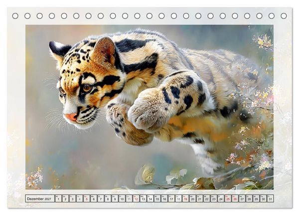 Produktbild: Nebelparder. Zuhause im dichten Regenwald (Tischkalender 2027 DIN A5 quer), CALVENDO Monatskalender
