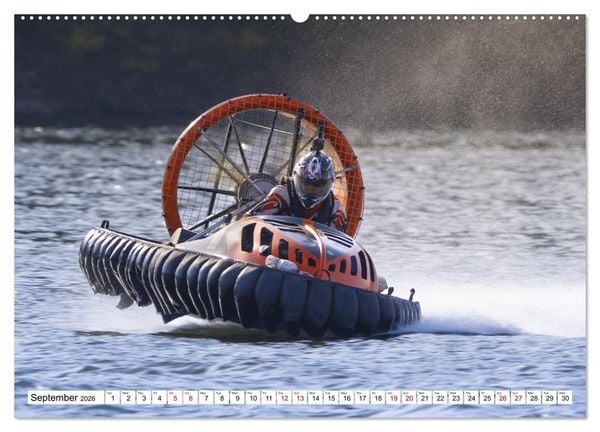Produktbild: Hovercraft Racing on the Thuringian Sea (Wall Calendar 2026 DIN A2 landscape), CALVENDO 12 Month Wall Calendar