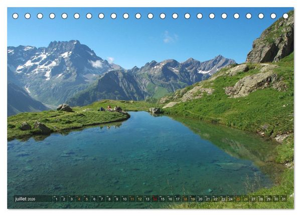 Produktbild: Le paradis des lacs de montagne (Calendrier de bureau 2026 DIN A5 vertical), CALVENDO calendrier mensuel