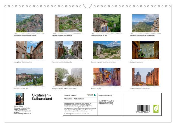 Produktbild: Okzitanien - Katharerland (Wandkalender 2026 DIN A3 quer), CALVENDO Monatskalender