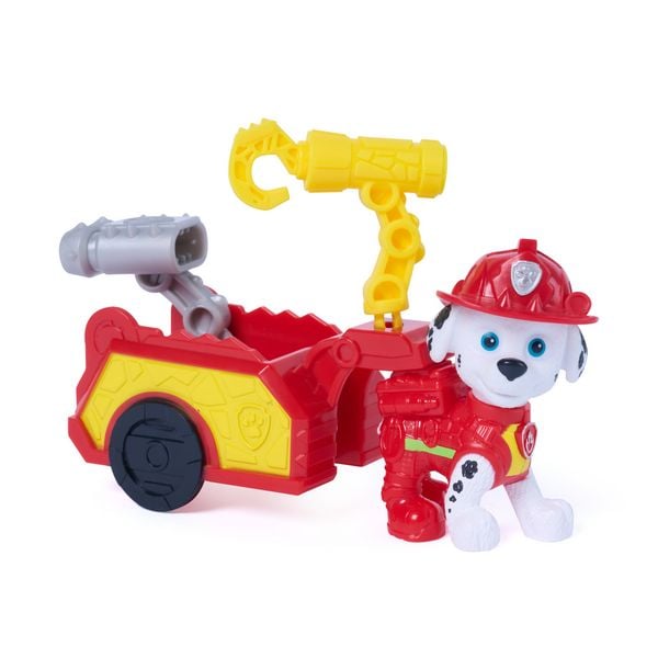Produktbild: PAW Patrol: Der Dino Film, Marshalls Dino Werkzeug-Pack, Marshall-Figur mit Anh&auml;nger und Werkzeugen