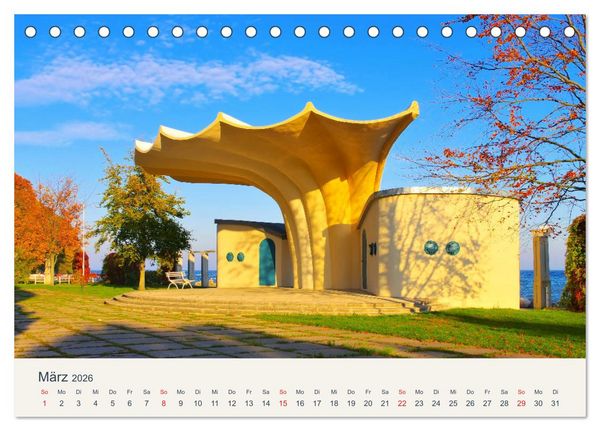 Produktbild: Sassnitz und die Kreidek&uuml;ste - Herbstimpressionen vom Hochuferweg Jasmund (Tischkalender 2026 DIN A5 quer), CALVENDO Monatskalender