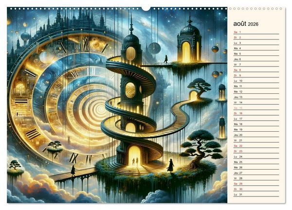 Produktbild: Sentiers magiques (Calendrier mural 2026 DIN A2 vertical) calendrier de bureau