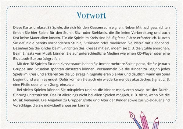 Produktbild: Spiele f&uuml;r den Klassenraum