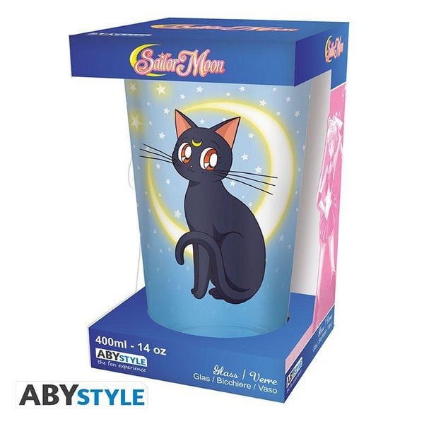 Produktbild: SAILOR MOON - Large Glass - 400ml - Luna & Artemis
