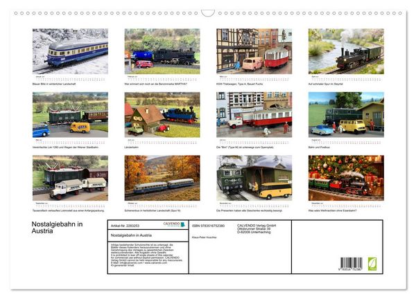 Produktbild: Nostalgiebahn in Austria (Wandkalender 2027 DIN A2 quer), CALVENDO Monatskalender