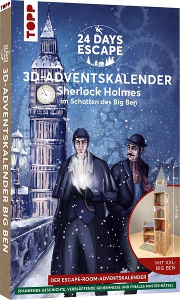 Produktbild: 24 DAYS ESCAPE 3D-Adventskalender &ndash; Sherlock Holmes im Schatten des Big Ben