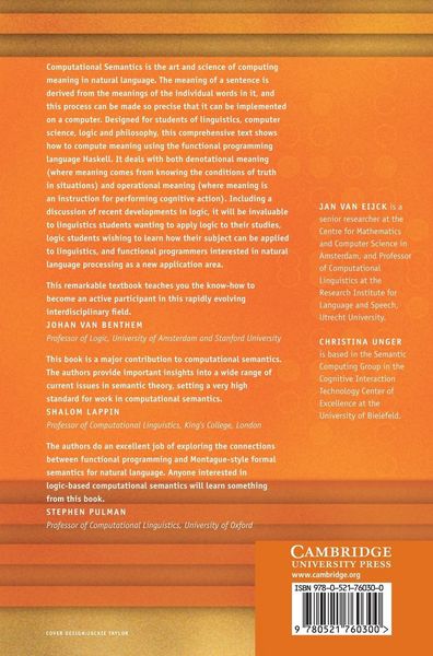 Produktbild: Computational Semantics with Functional Programming