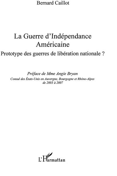 Produktbild: La Guerre d'Independance americaine