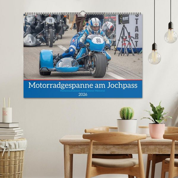 Produktbild: Motorradgespanne am Jochpass (Wandkalender 2026 DIN A2 quer), CALVENDO Monatskalender
