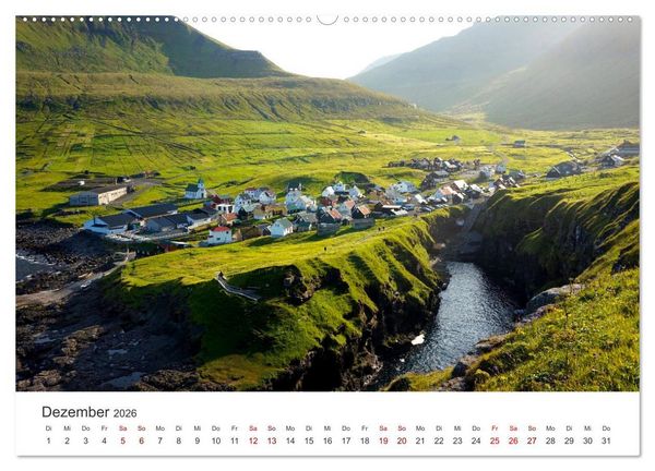 Produktbild: F&auml;r&ouml;er - Einzigartige Inseln (Wandkalender 2026 DIN A2 quer), CALVENDO Monatskalender