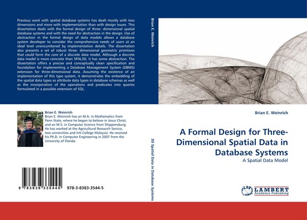Produktbild: A Formal Design for Three-Dimensional Spatial Data in Database Systems